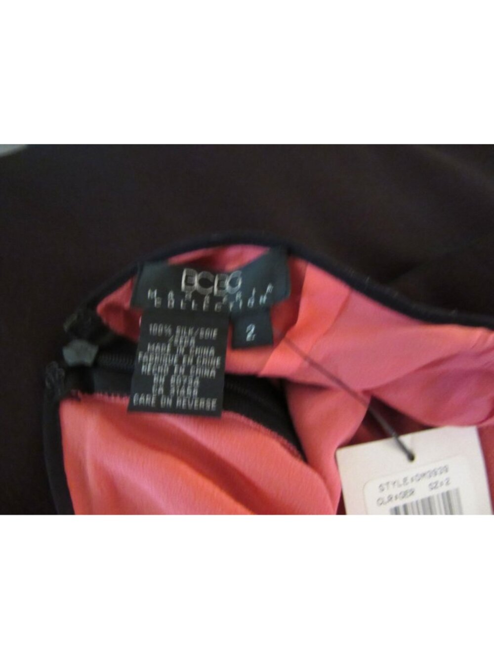 Vintage New BCBG Purple Hi Low Silk Maxi Skirt w Floral Embroidery SZ 2 - Picture 5 of 11